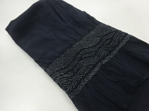 正絹　絞り波模様男物兵児帯